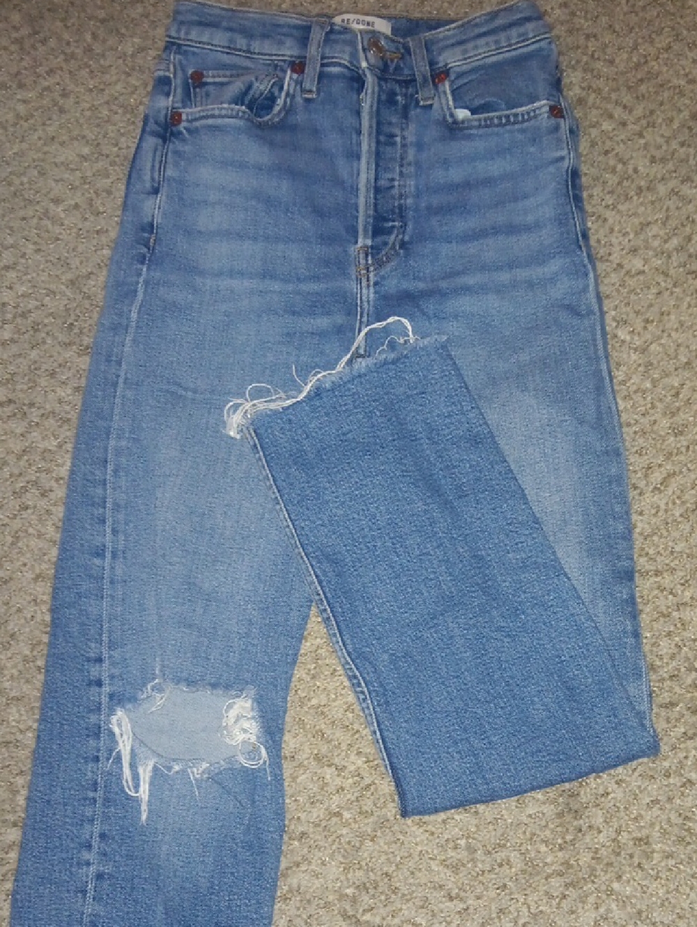 Re/Done Medium Blue High-Rise Jeans